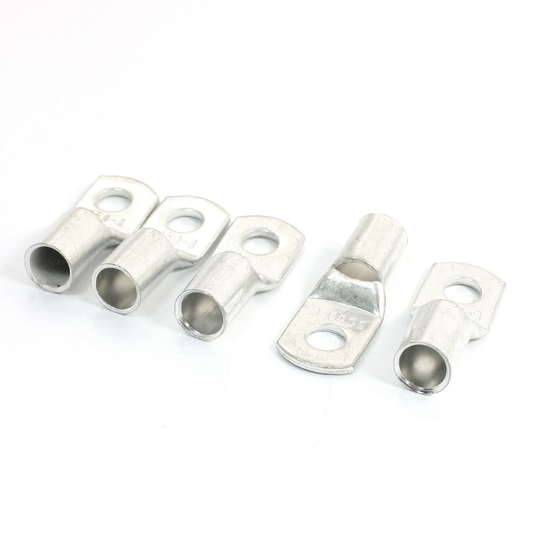5 Pcs SC50-8 Model Copper Non-insulated Lug Cable Terminal 8mm Stud
