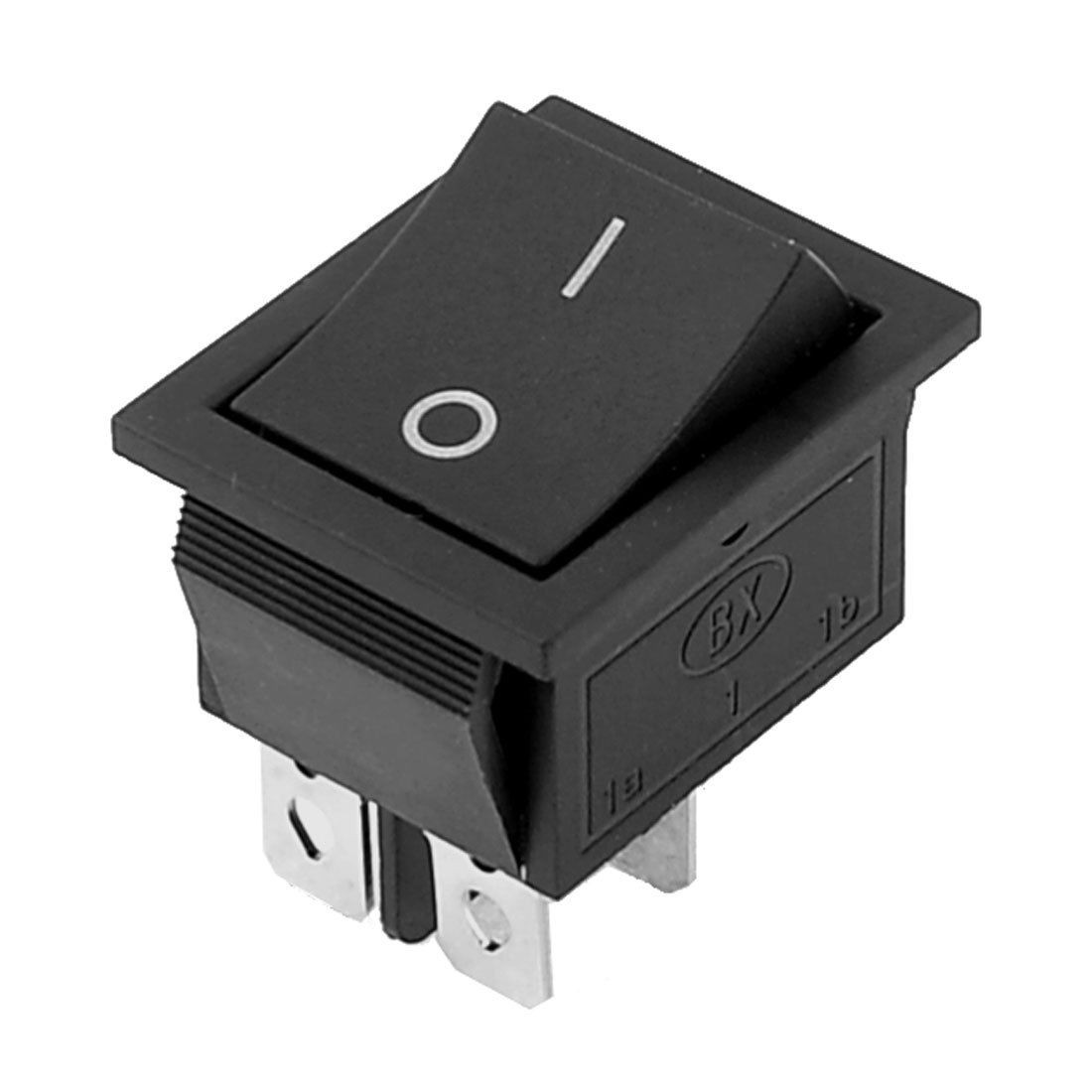 AC250V 16A AC125V 20A 4 Pin ON/OFF 2 Position DPST Snap in Boat Rocker Switch