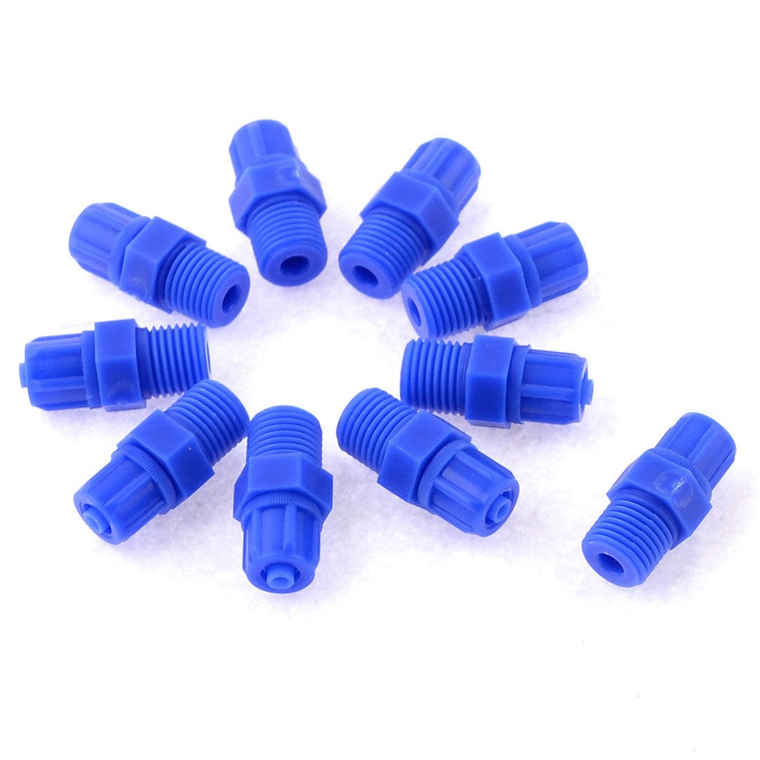 10 Pcs 13mm Thread Plastic Straight Pneumatic Quick Coupler