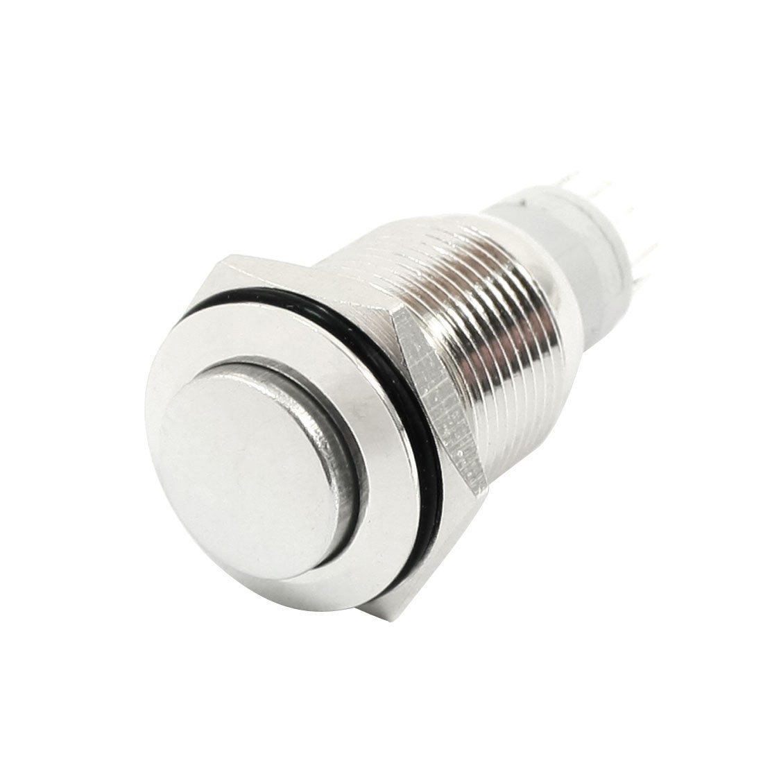 5Pins NO NC Momentary 16mm Stainless Steel Pushbutton Switch 250VAC 3A