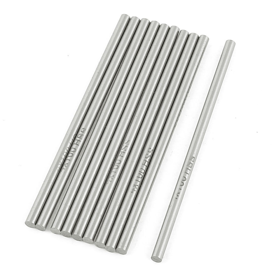 10 Pcs High Speed Steel Lathe Round Bar Rod Milling Cutter 4mm x 100mm