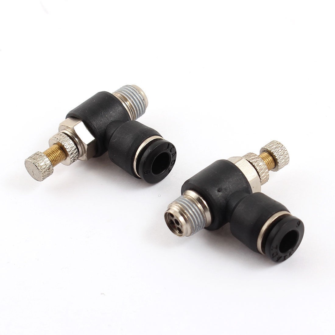 Push Connect Elbow Pneumatic Speed Flow Control M10 Male Thread 2 Pcs