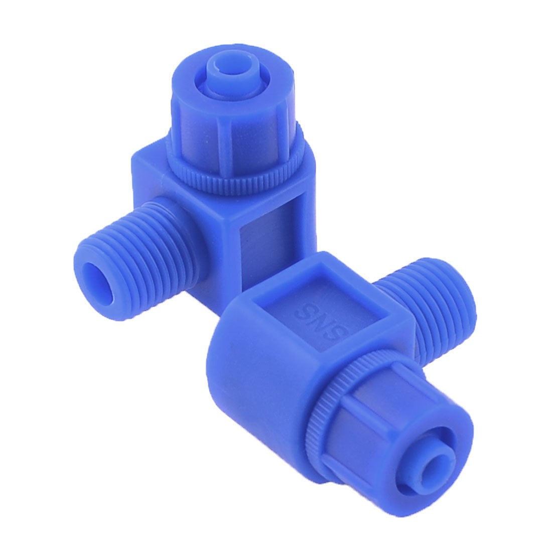 1 2" Male Threaded Blue Plastic Pneumatic Straight Adapters Fitting x 2