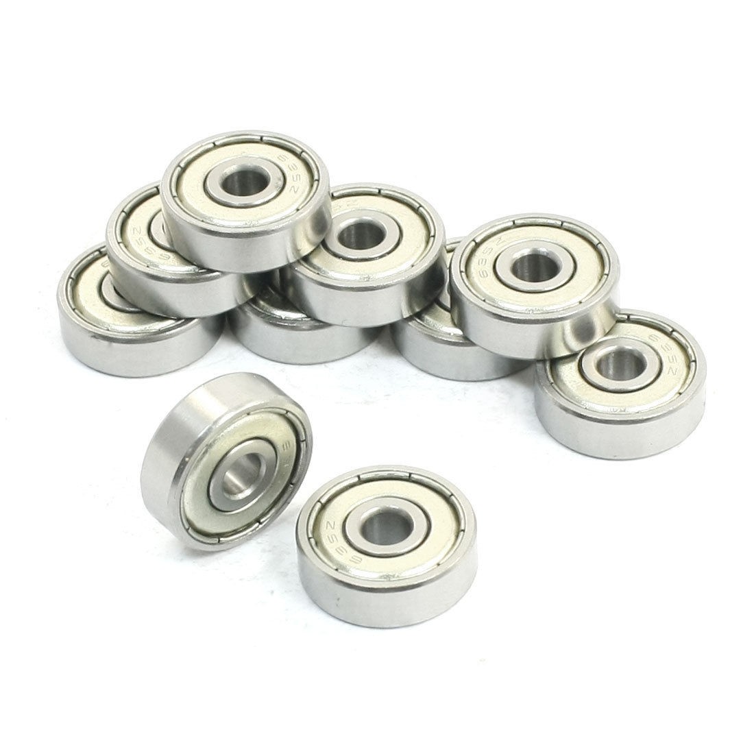 635Z 5x19x6mm Sealed Miniature Deep Groove Radial Ball Bearings 10 Pcs