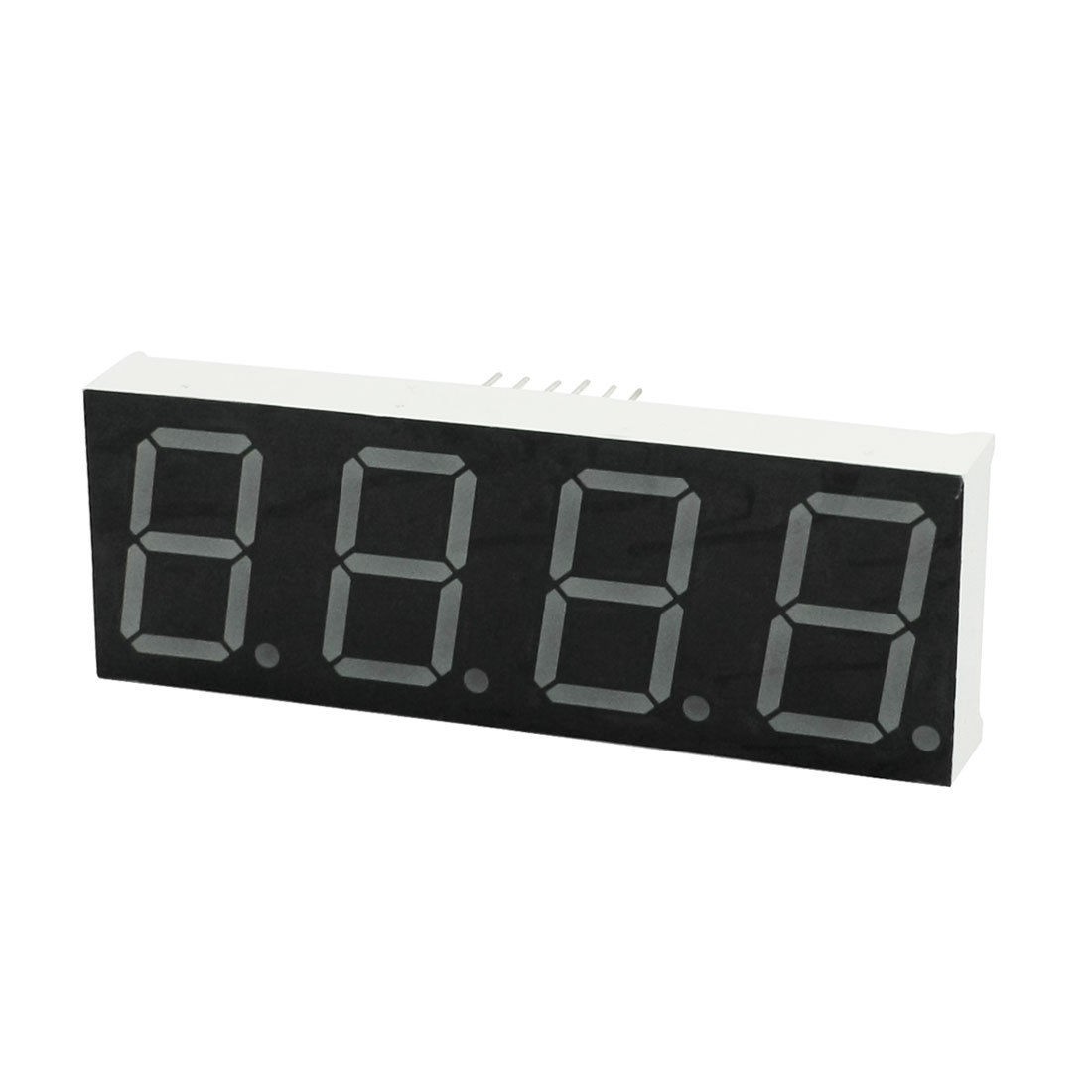 Common Anode 12 Pin 4 Bit 0.8" Red LED Display Digital Tube 72x26mm