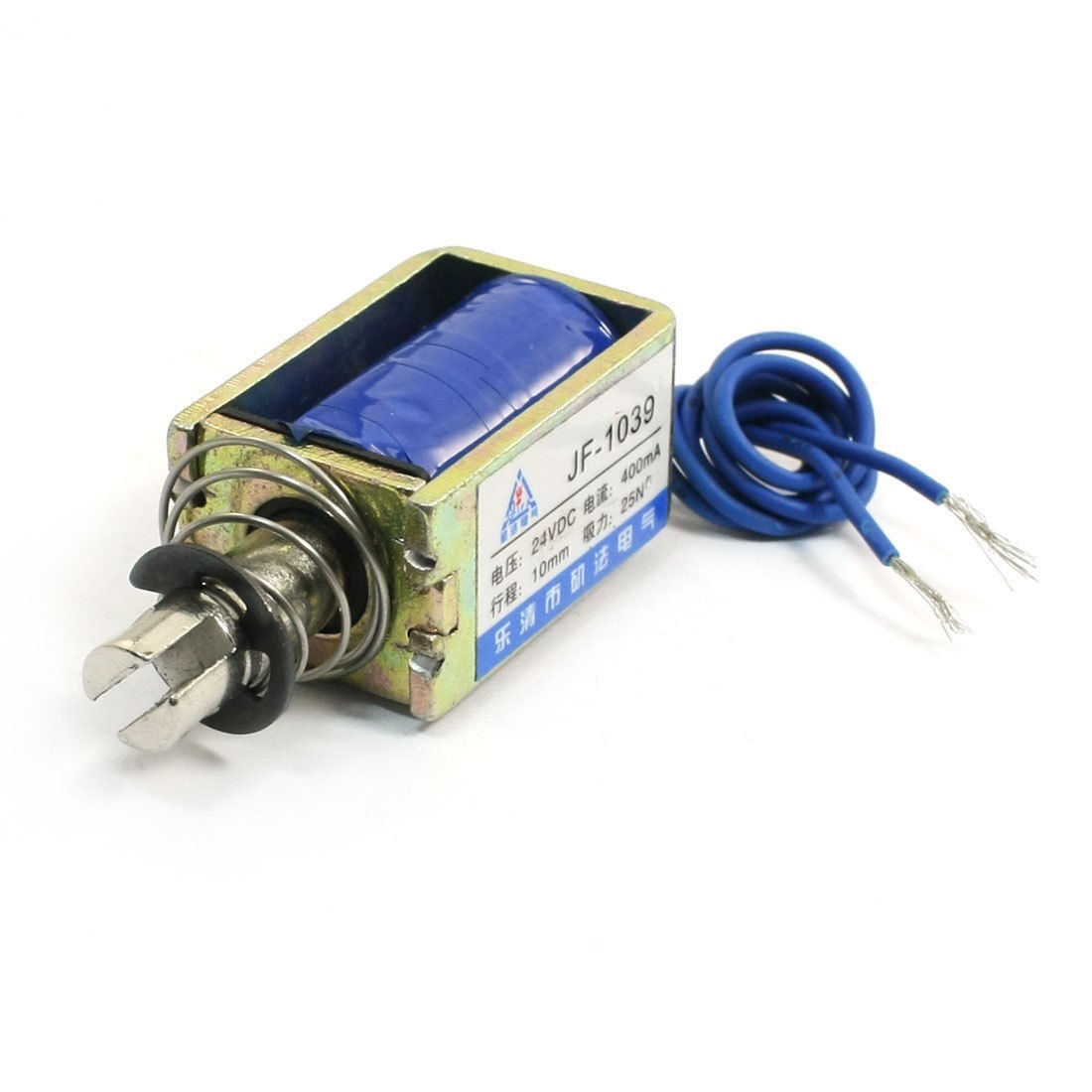 25N Spring Plunger Push Pull Type Electromagnet Solenoid DC 24V 400mA JF-1039