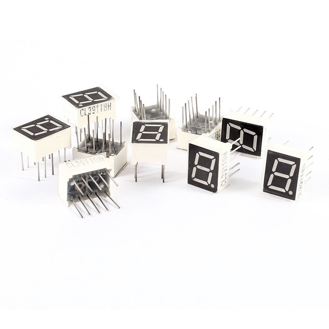10 Pcs 13mm x 10mm Common Anode 1 Bits DIP Digital Tube 0.39" Display Red LED