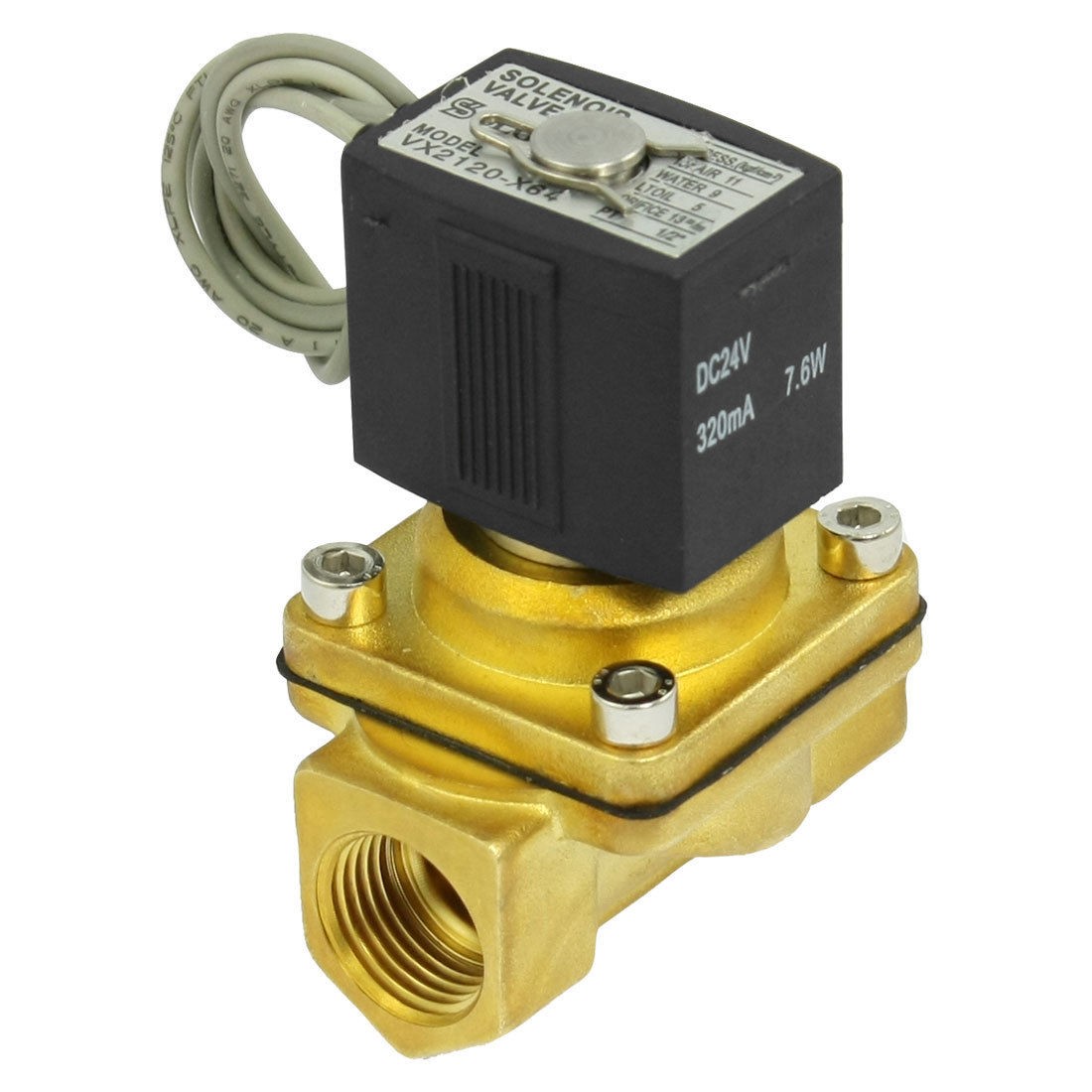 320mA DC 24V 3 8"PT Thread Two Way 2 Position Air Solenoid Valve