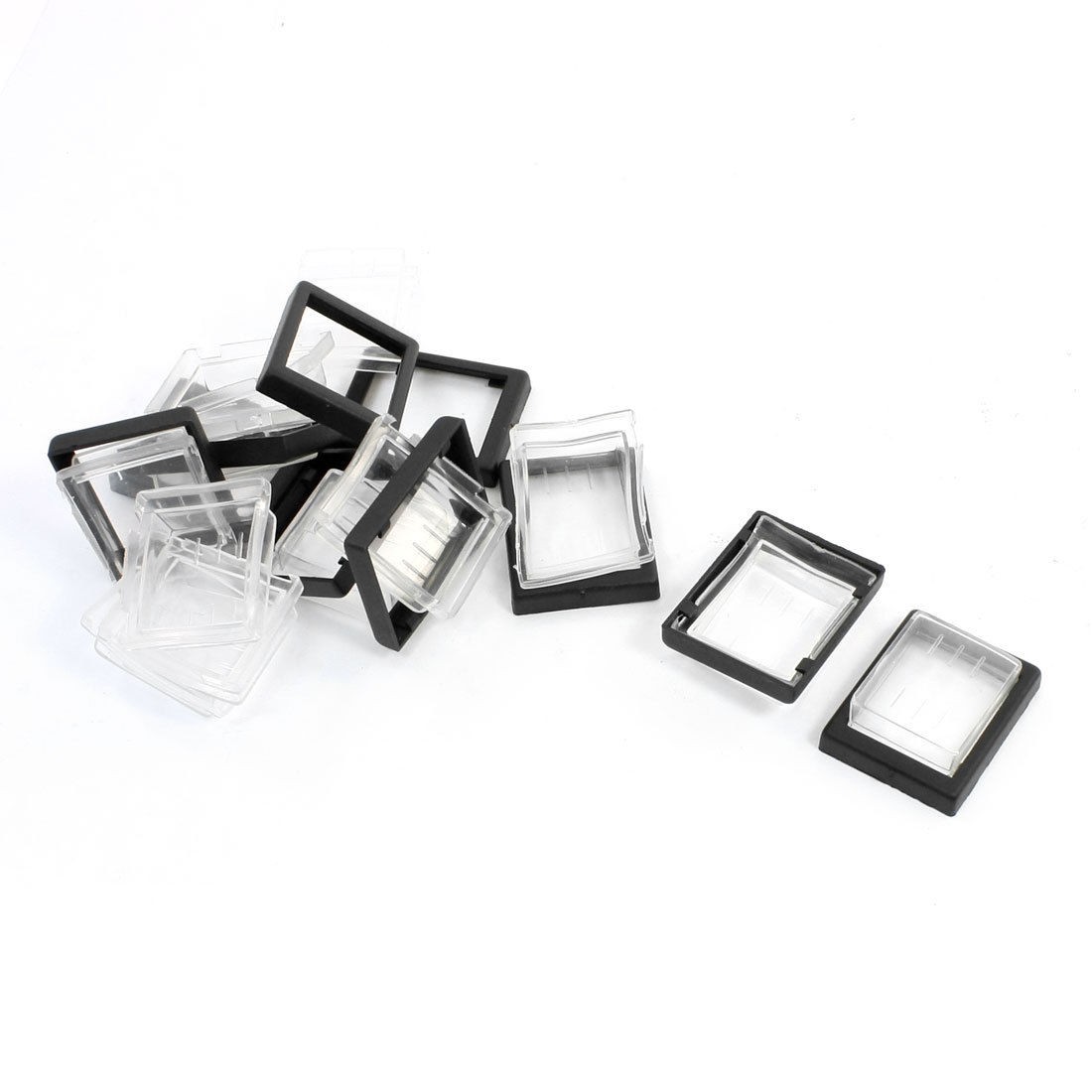 10Pcs Black Frame Clear Silicone Waterproof Cap for KCD2 Rocker Switch