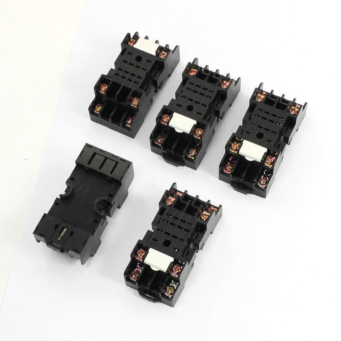 5PCS Replaceable 8 Ends 35mm DIN Rail PYF08.5A Relay Socket Base Holder