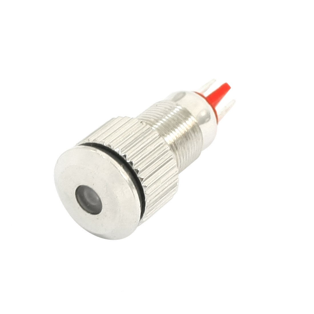 8mm Panel Mounting Red LED Indicator Light Pilot Signal Lamp DC 24V