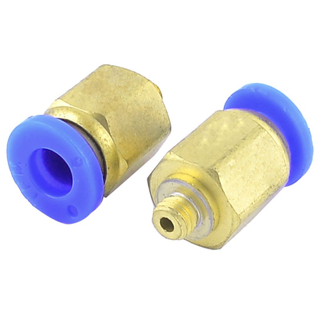 6mm x 5mm Threaded Pneumatic Straight Quick Joint Connector Coupler 2pcs