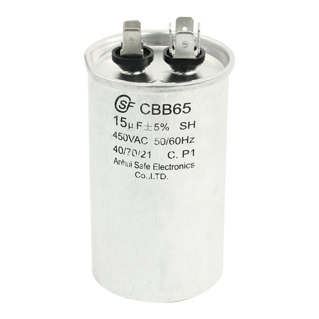 CBB65 450VAC 15uF Cylinder Shaped Polypropylene Film Motor Capacitor