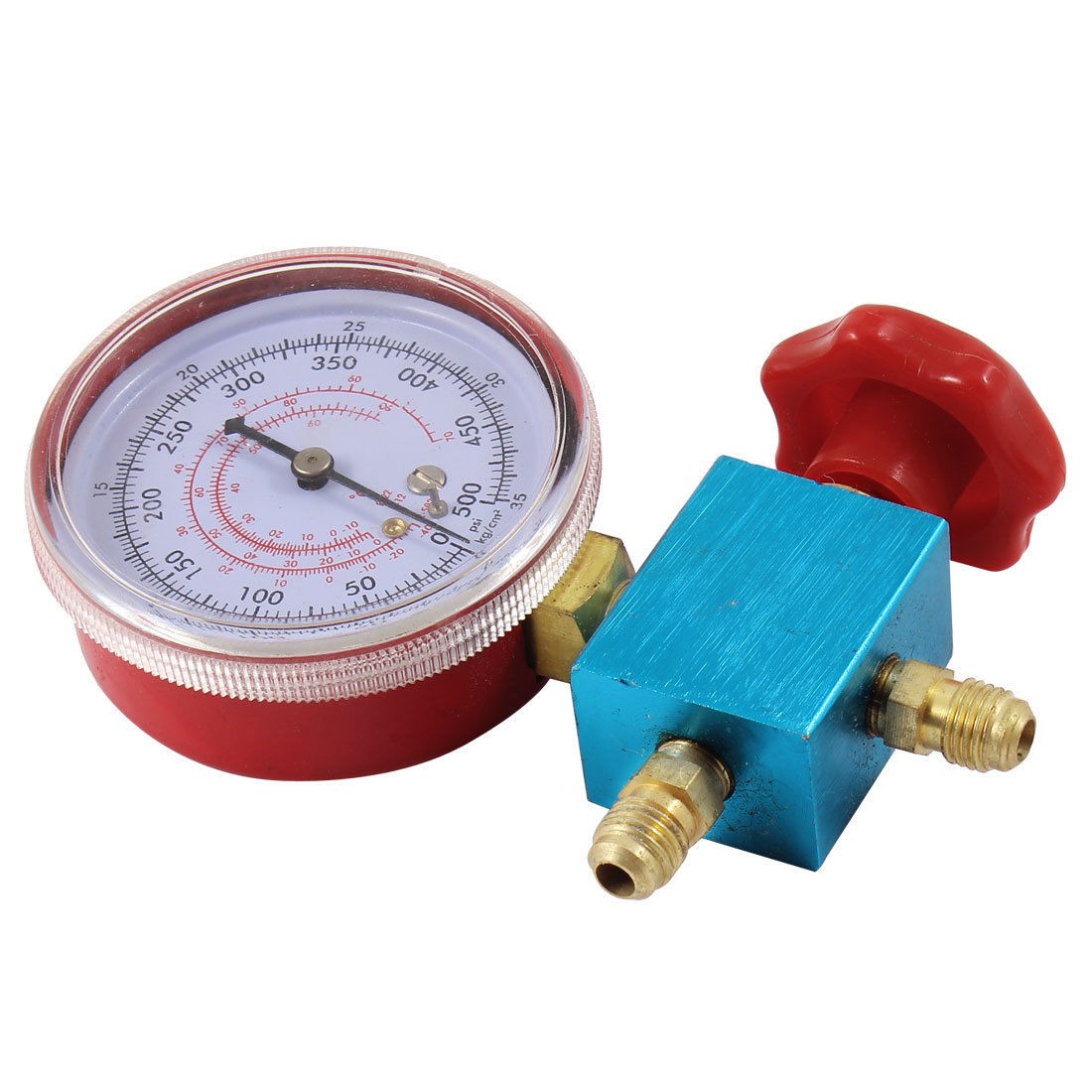 Air Conditioner 3-Way Valve 1/8"NPT Thread Single Manifold Gauge 500psi