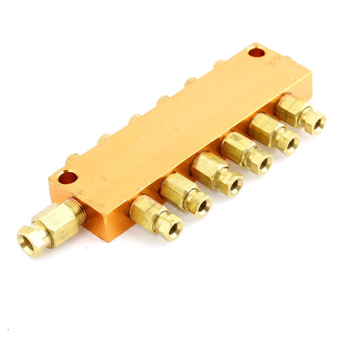 Air Pneumatic Brass Adjustable 6 Way Oil Distributor Regulating Manifold