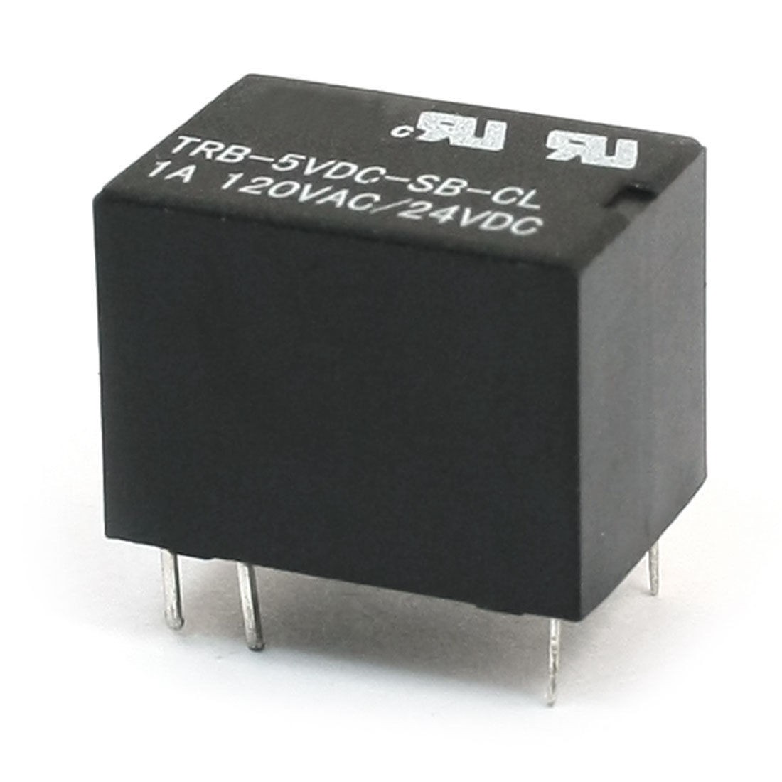 Coil DC 5V 6 Soldering Pin SPDT General Purpose Power Relay Black