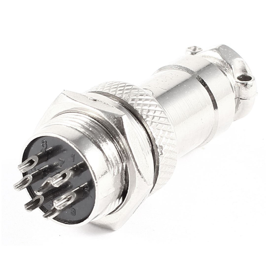 GX16-7 7 Pins Male 16mm Screw Mounting Cable Connector Aviation Plug