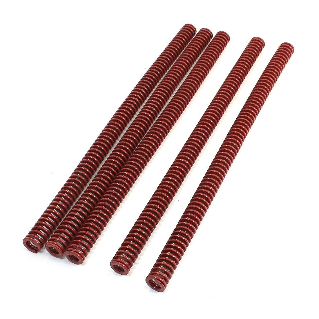 Red Chromium Alloy Mould Flat Wire Compression Spring 16mmx8.5mmx300<wbr/>mm 5 Pcs