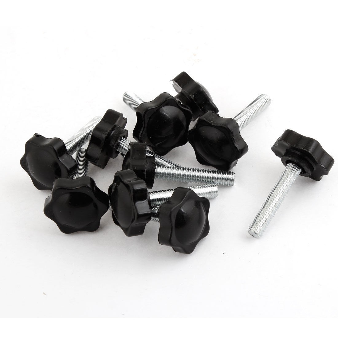 10pcs 32mm Head Dia M8 x 40mm Male Thread Clamping Knob