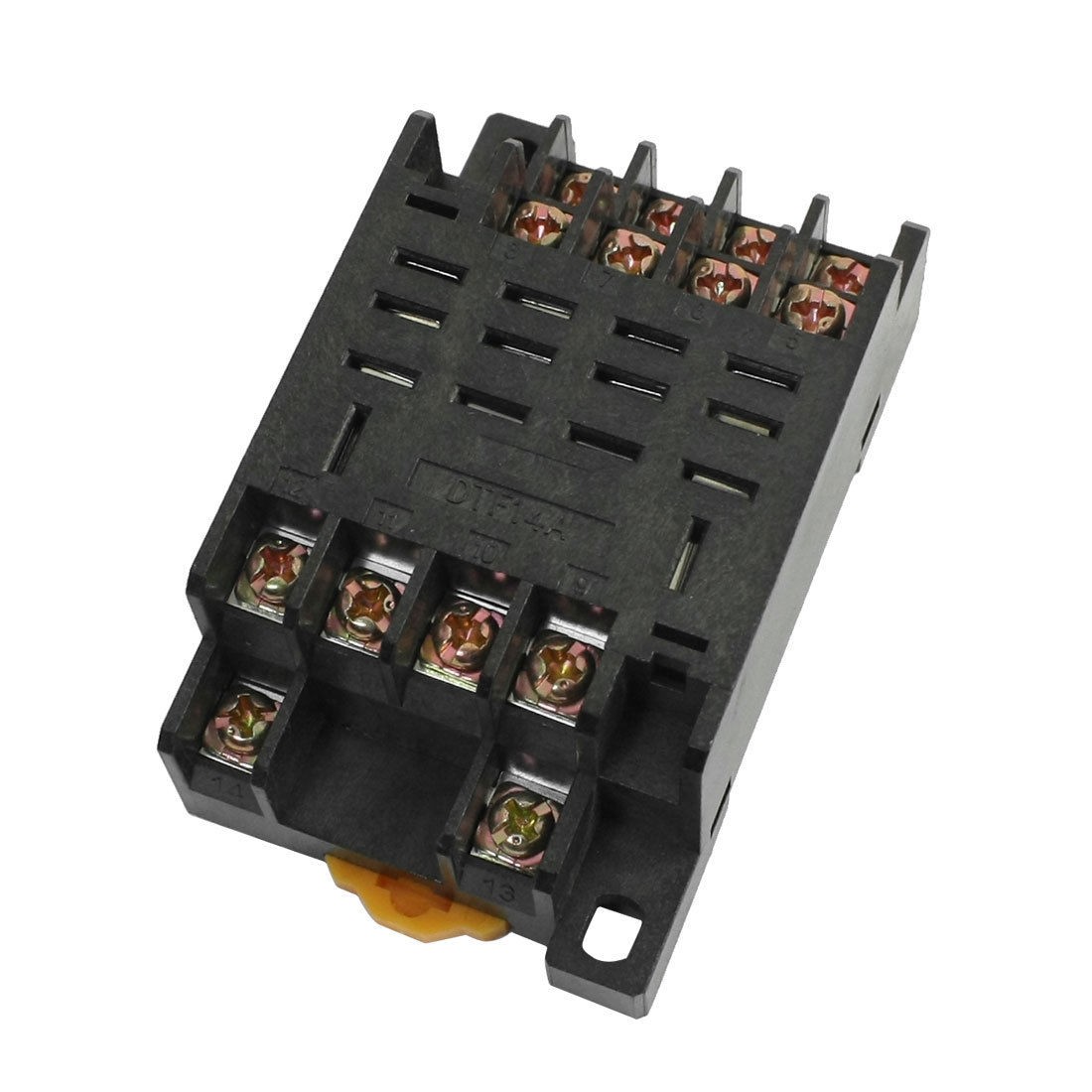 35mm DIN Rail Track 14Pin Power Relay Socket Base DTF14A for H3Y-4 MY4