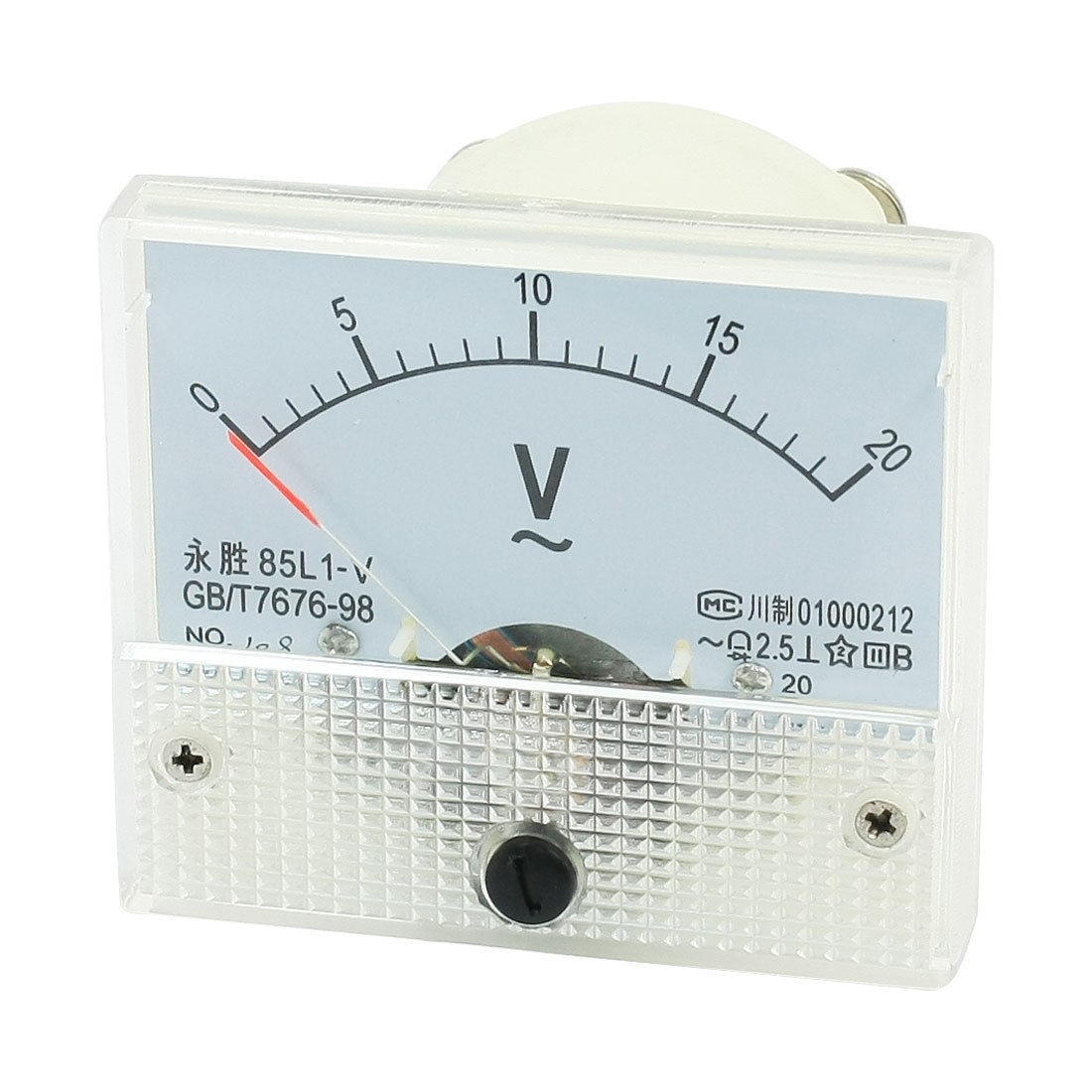 85L1-V Class 2.5 AC 0-20V Screw Mounted Voltage Panel Meter Voltmeter