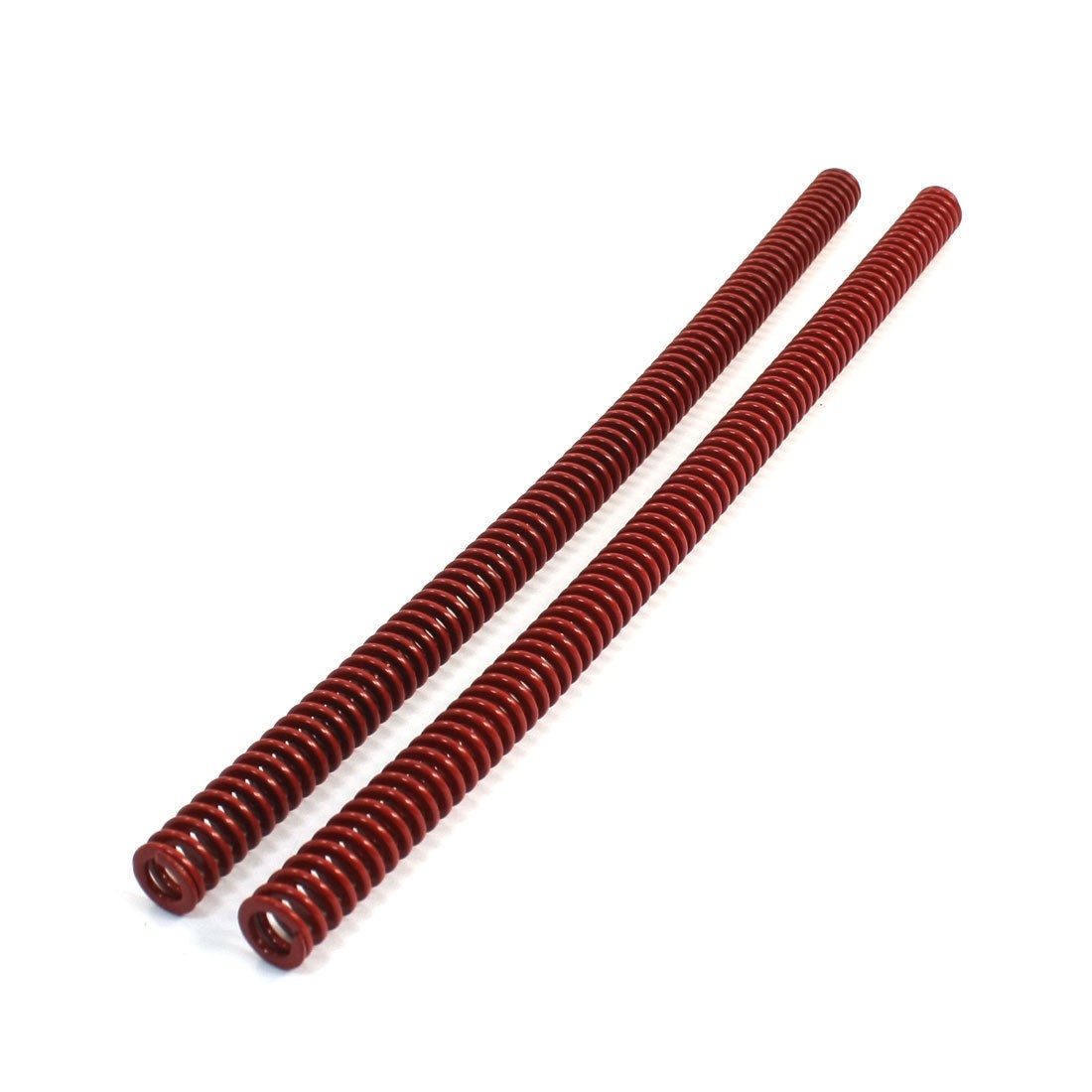 2 Pcs 14mm x 8.5mm x 300mm US Standard Red Chromium Alloy Compression Spring