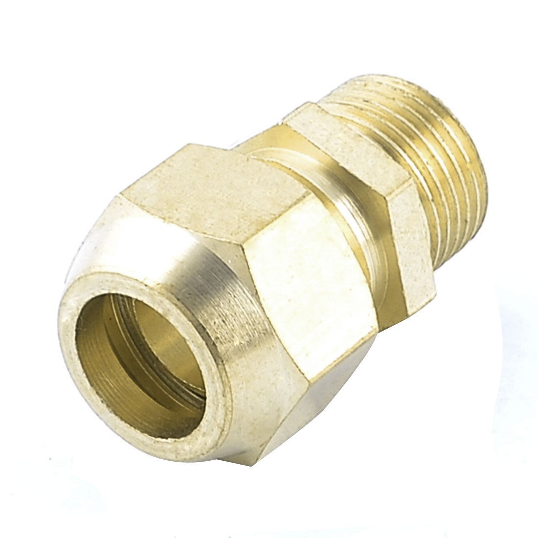 Brass Tone 12mm 15 32" Pipe Air Pneumatic Coupler Quick Coupling