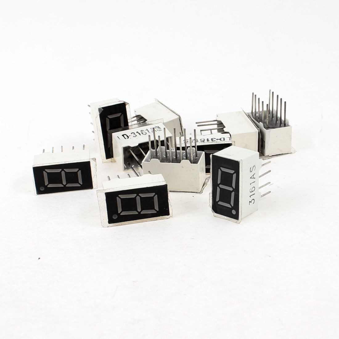 10 Pcs Common Cathode 10-Pin 1 Bit 7 Segment 0.36" Red LED Display Digital Tube