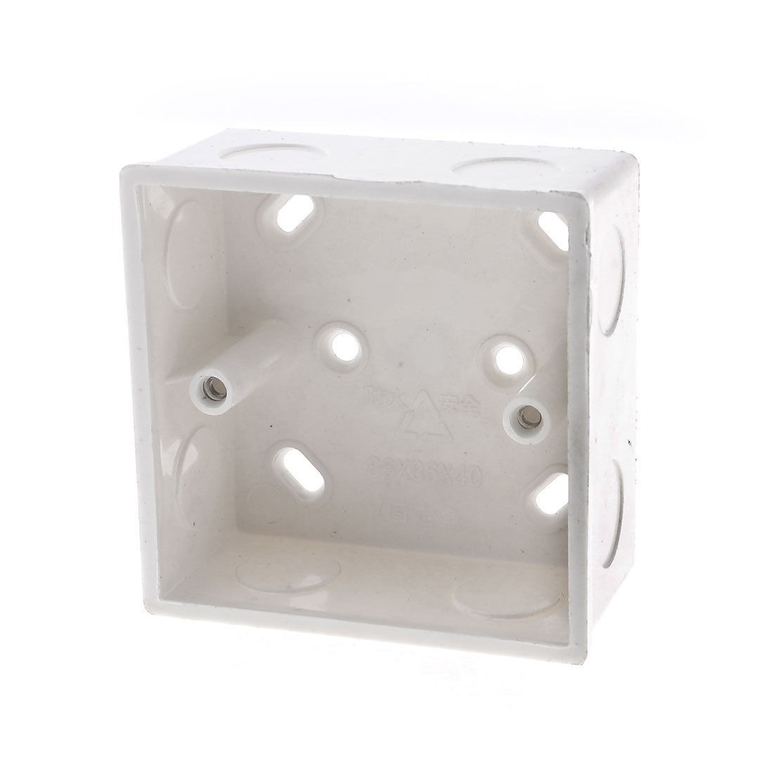 PVC Shell Flush Type Wall Mounted Single Gang Junction Box Ivory