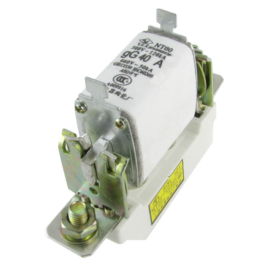 40A Blade Contact Fuse Link Base Holder NT00 500V 120kA 660V 50kA