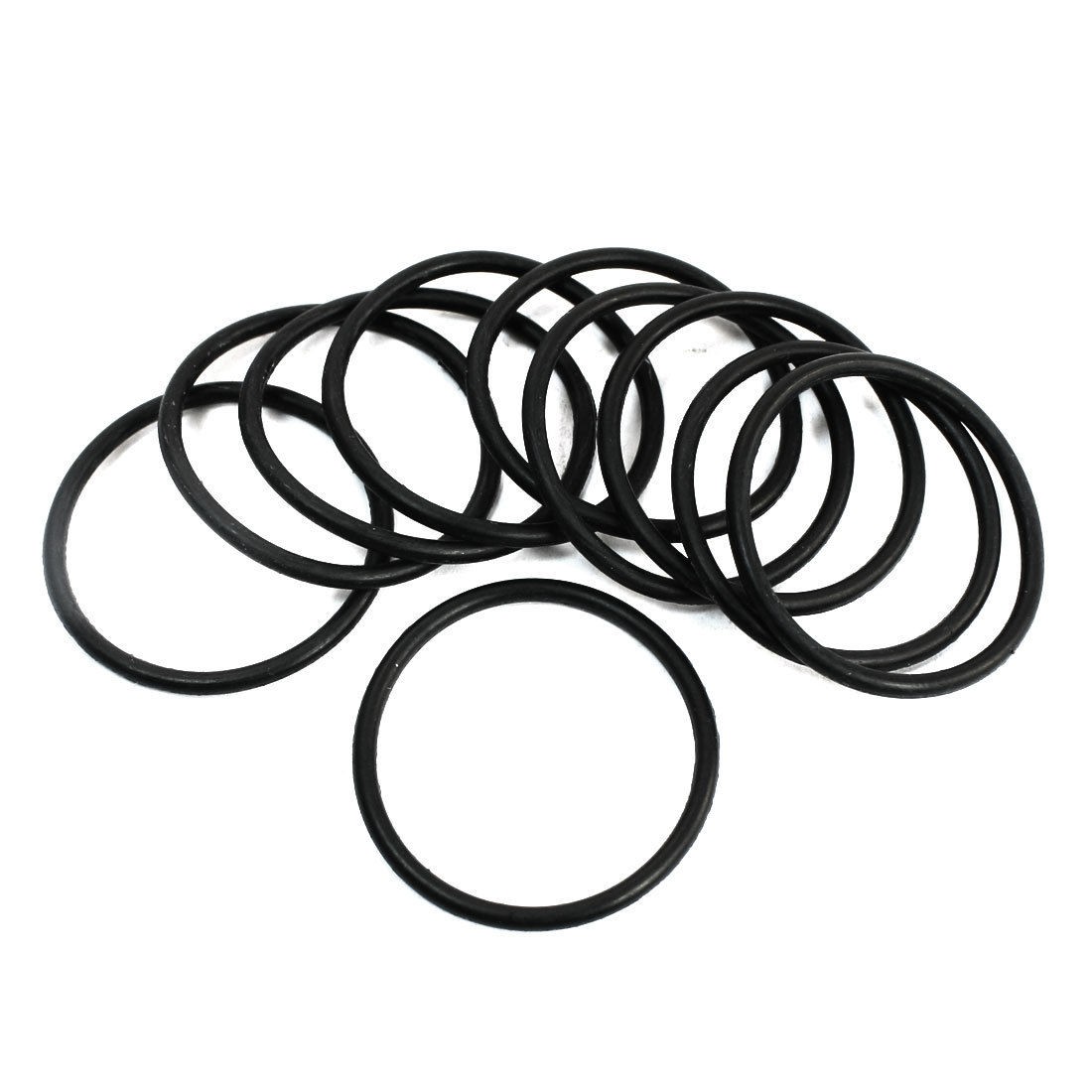 10 Pcs 31mm Outside Dia 2mm Thickness Oil Seal O Rings Washers Black