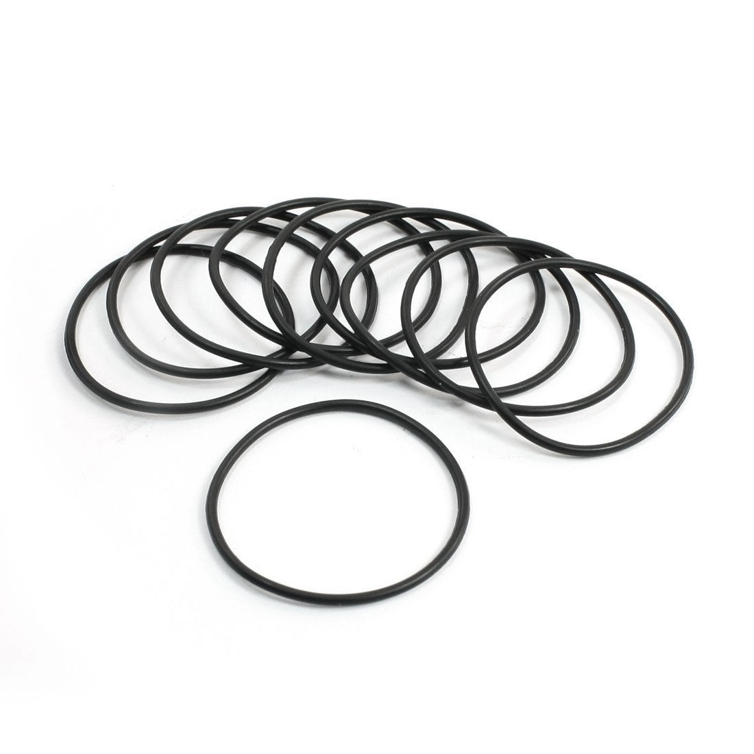 10 Pcs 46mm OD 2mm Thickness Flexible Rubber Oil Seal O Rings Washers