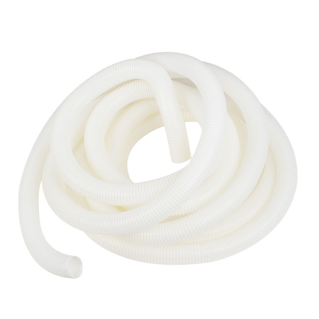 7 Meters 25mm Dia White Plastic Flame Retardant Corrugated Hose