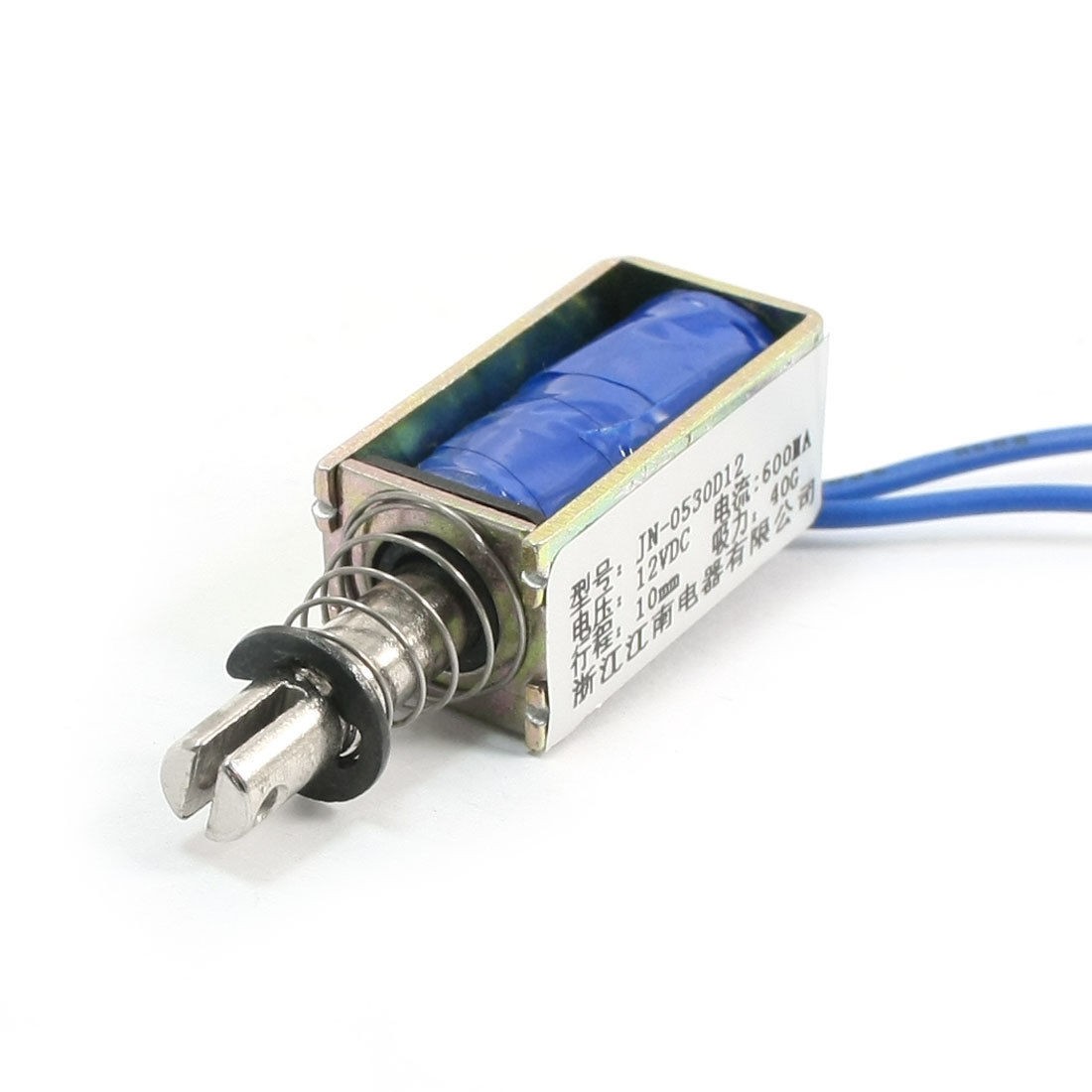 DC12V 600mA 10mm 40g Open Frame Tubular Electric Solenoid Electromagnet