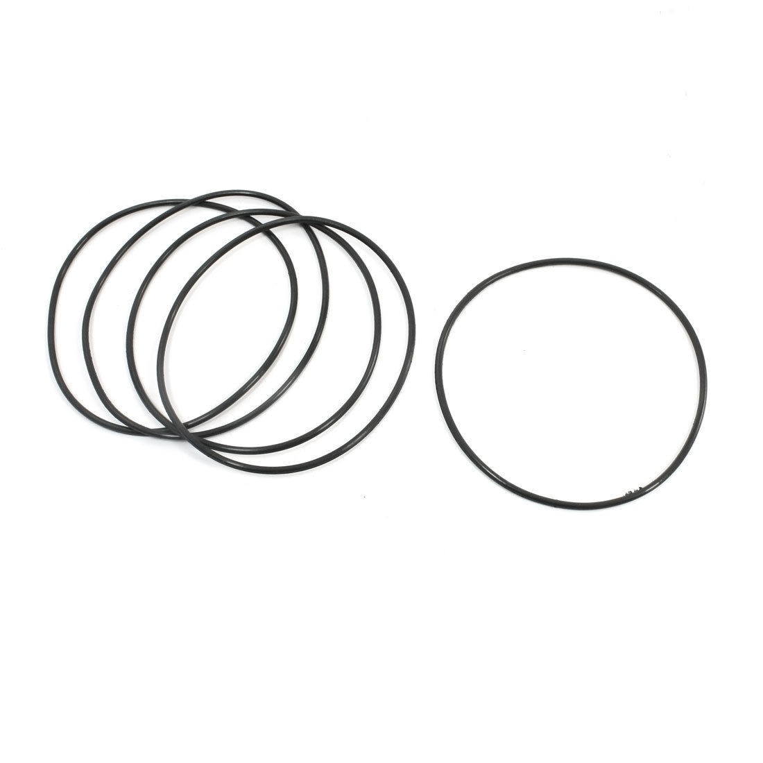 5 Pcs Black Rubber Oil Sealing O Ring Gasket Washer 77 x 73 x2mm