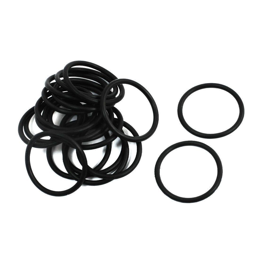 20 Pcs 25mm x 2mm Mechanical Rubber Oil Sealed O Rings Gaskets Washers