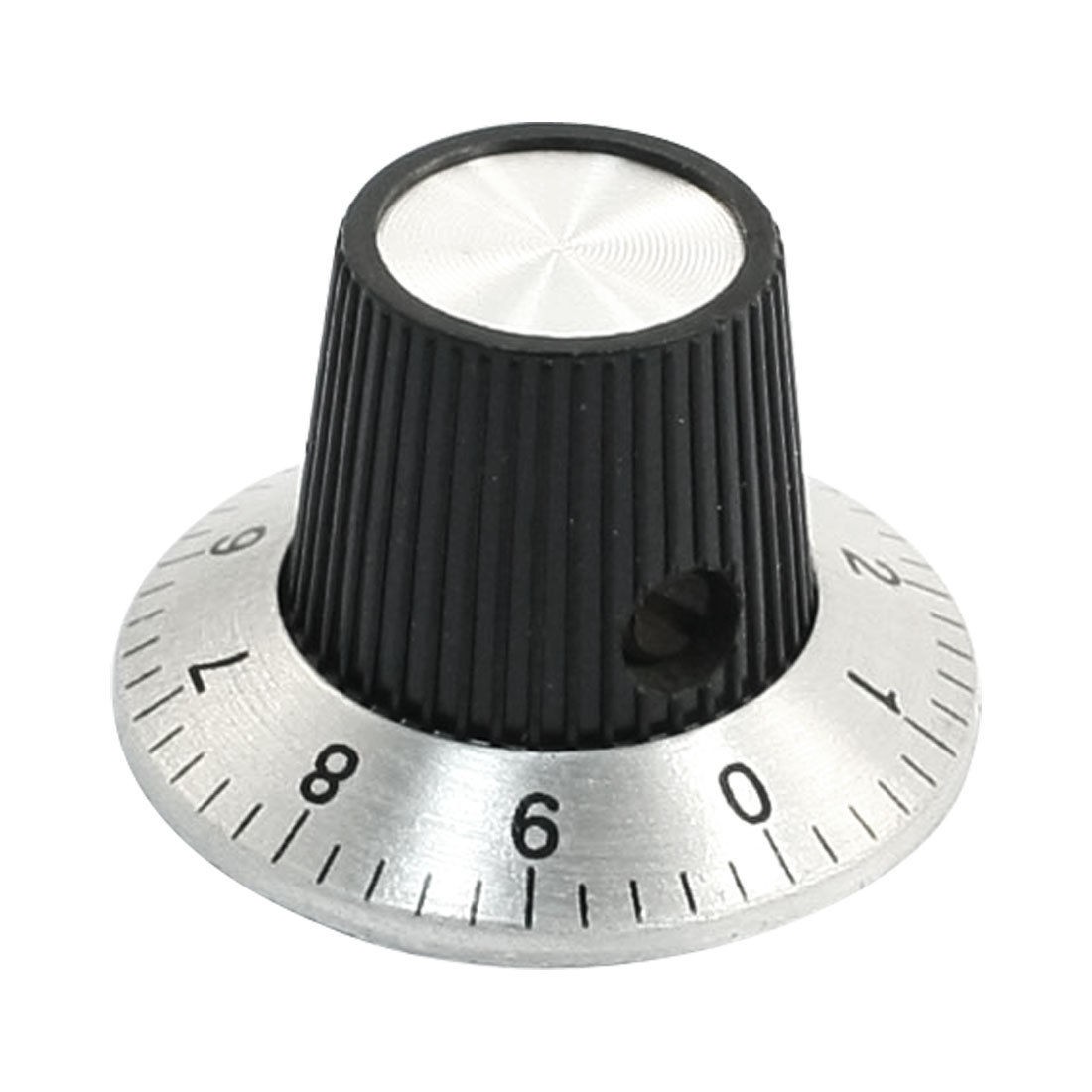 Adjustable Turn 15mm Top Rotary Knob w Dial for 6mm Dia. Shaft Potentiometer