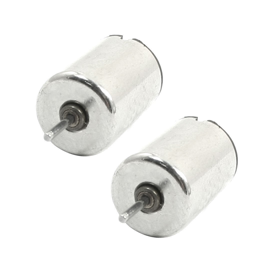 2PCS 1mm Dia Shaft 2Pin Terminals Magnetic Coreles Motor DC3V 16400RPM