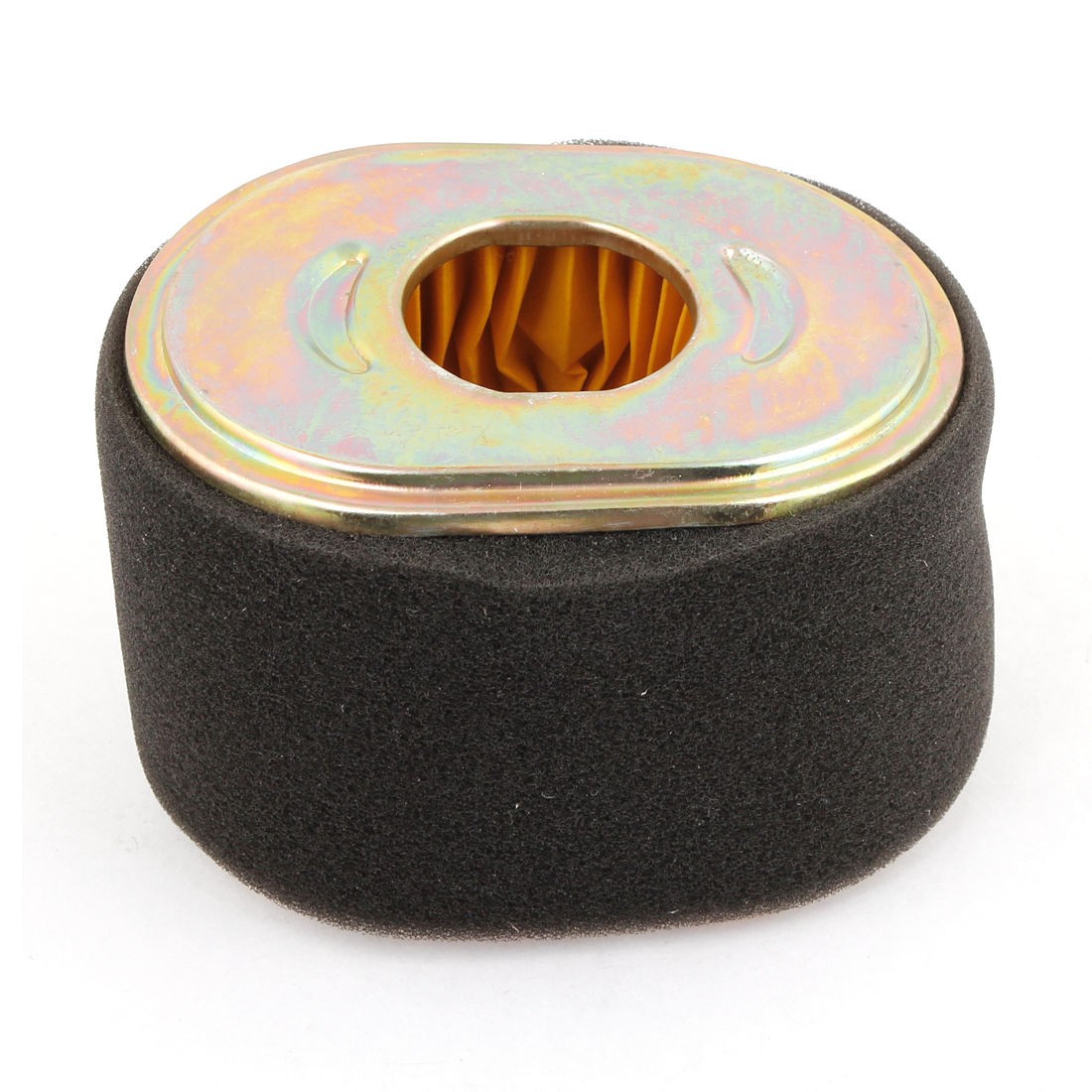 Oval Shaped 1PT Male Thread Exhaust Silencer Muffler Black Bronze Tone