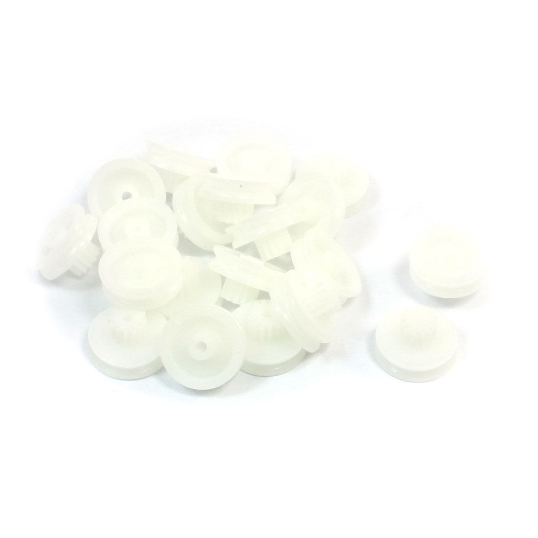 2mm Hole 12 Teeth Grooved Plastic Toy Model Motor Belt Pulley 15mm 20 Pcs