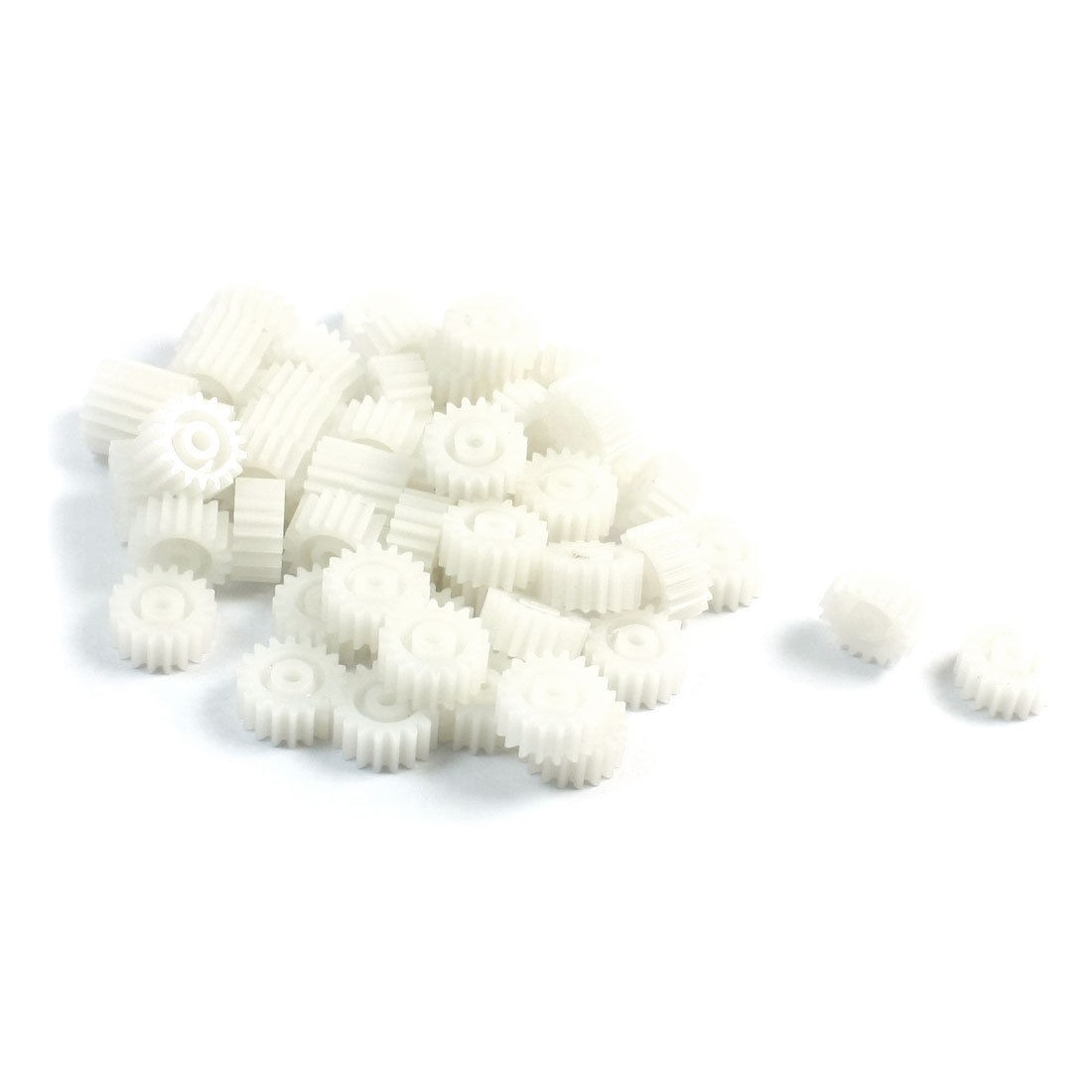 50 Pcs 10mmx2mm 18 Teeth Thick Plastic RC Model Motor Spindle Spur Gear