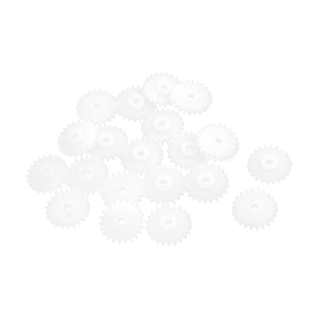 20Pcs 12mm x 2mm 22Teeth 0.5 Modulus Plastic Motor Gear for DIY Stepper Motor
