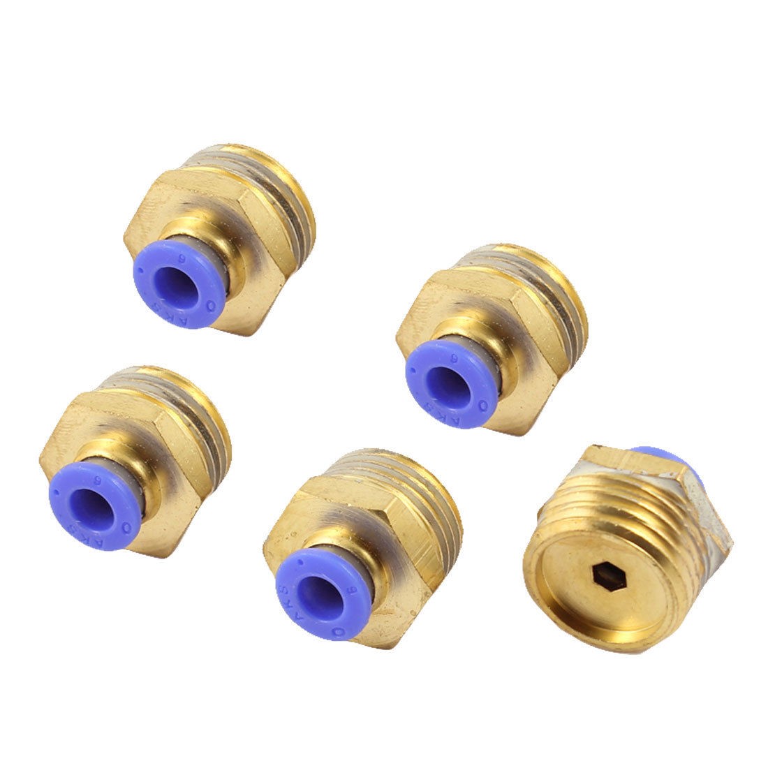 5pcs 1 2 PT Male Threaded Straight Quick Push in Connect Tube Fitting OD 3 13"