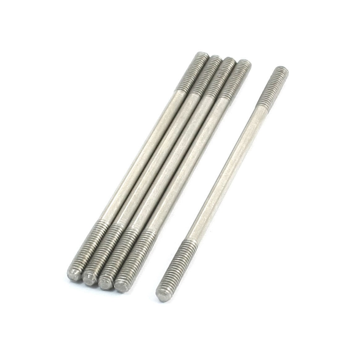 5pcs Stainless Steel Dual Thread End Tight Adjustable Push Rod 60x3mm