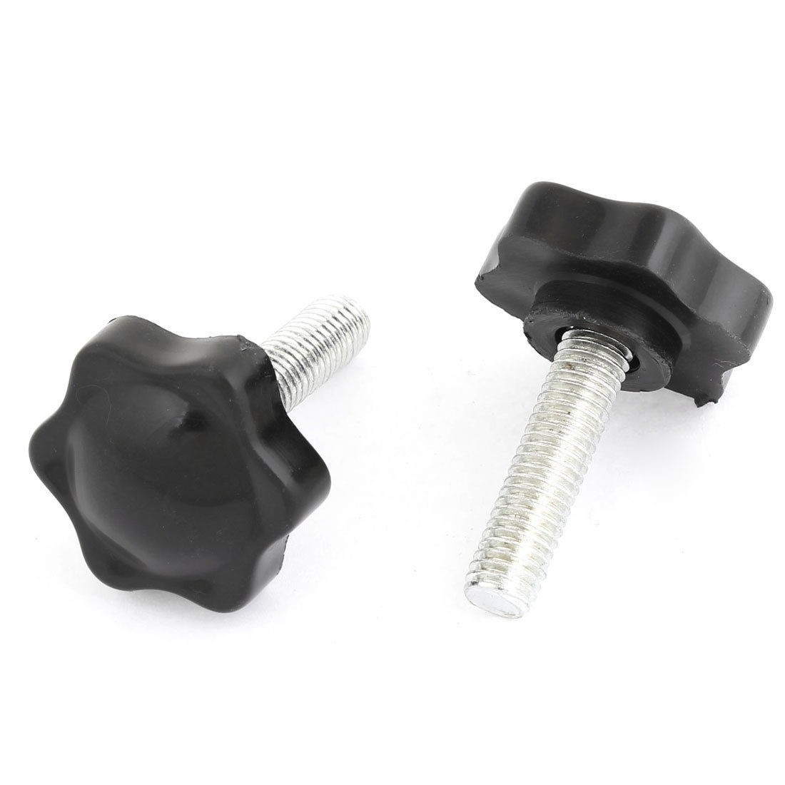 32mm Star Head Dia Replacement 8mm x 30mm Clamping Screw Knob Grip 2 Pcs