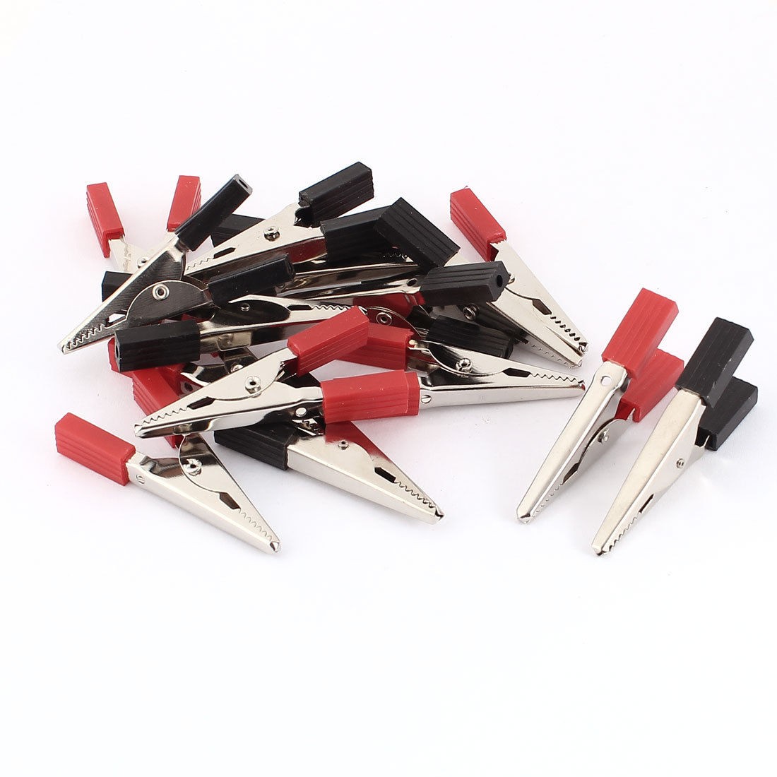 15 Pcs Insulated Crocodile Alligator Clips Clamps for Charge Cable