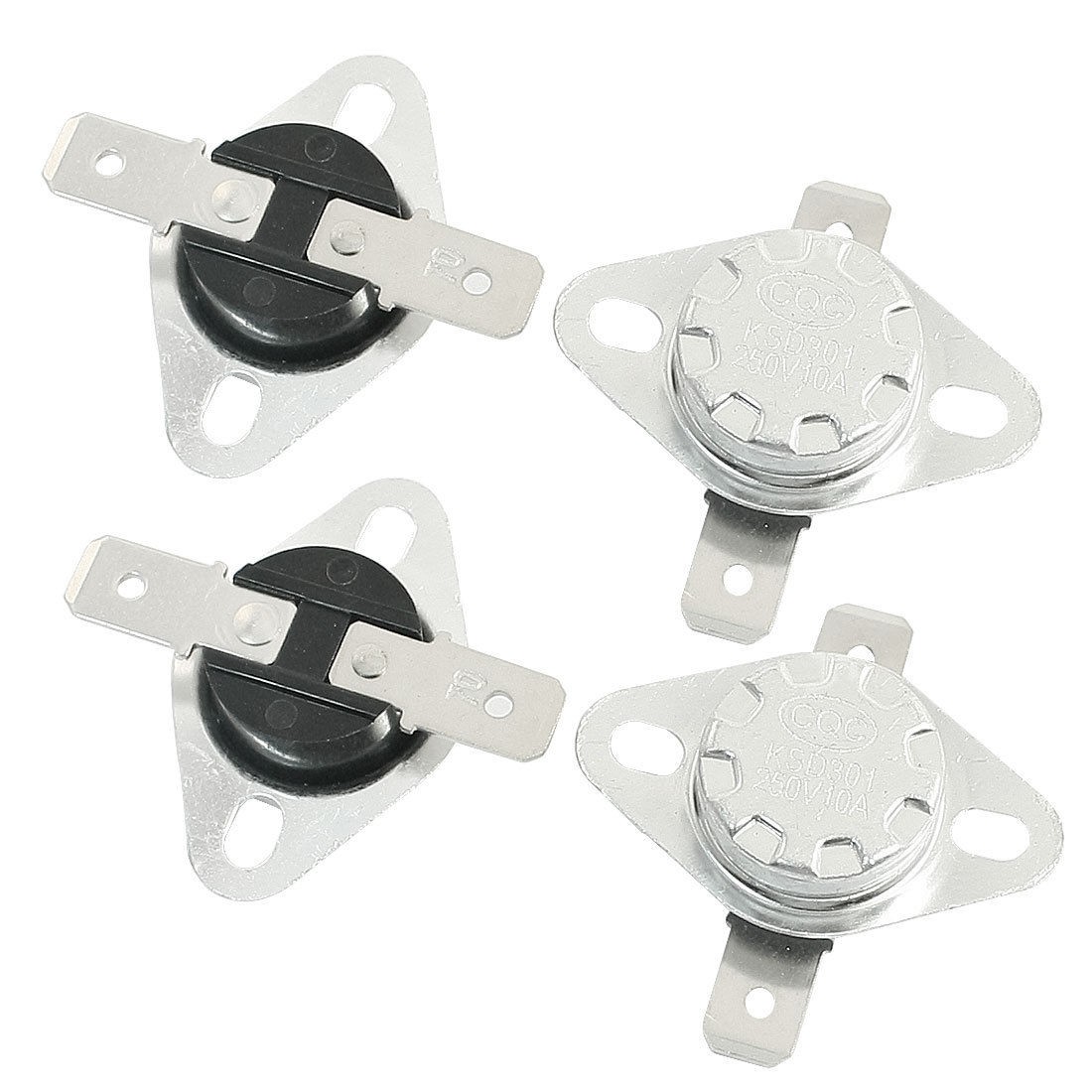 4pcs KSD301 70C Celsius NC Temperature Control Switches AC250V 10A
