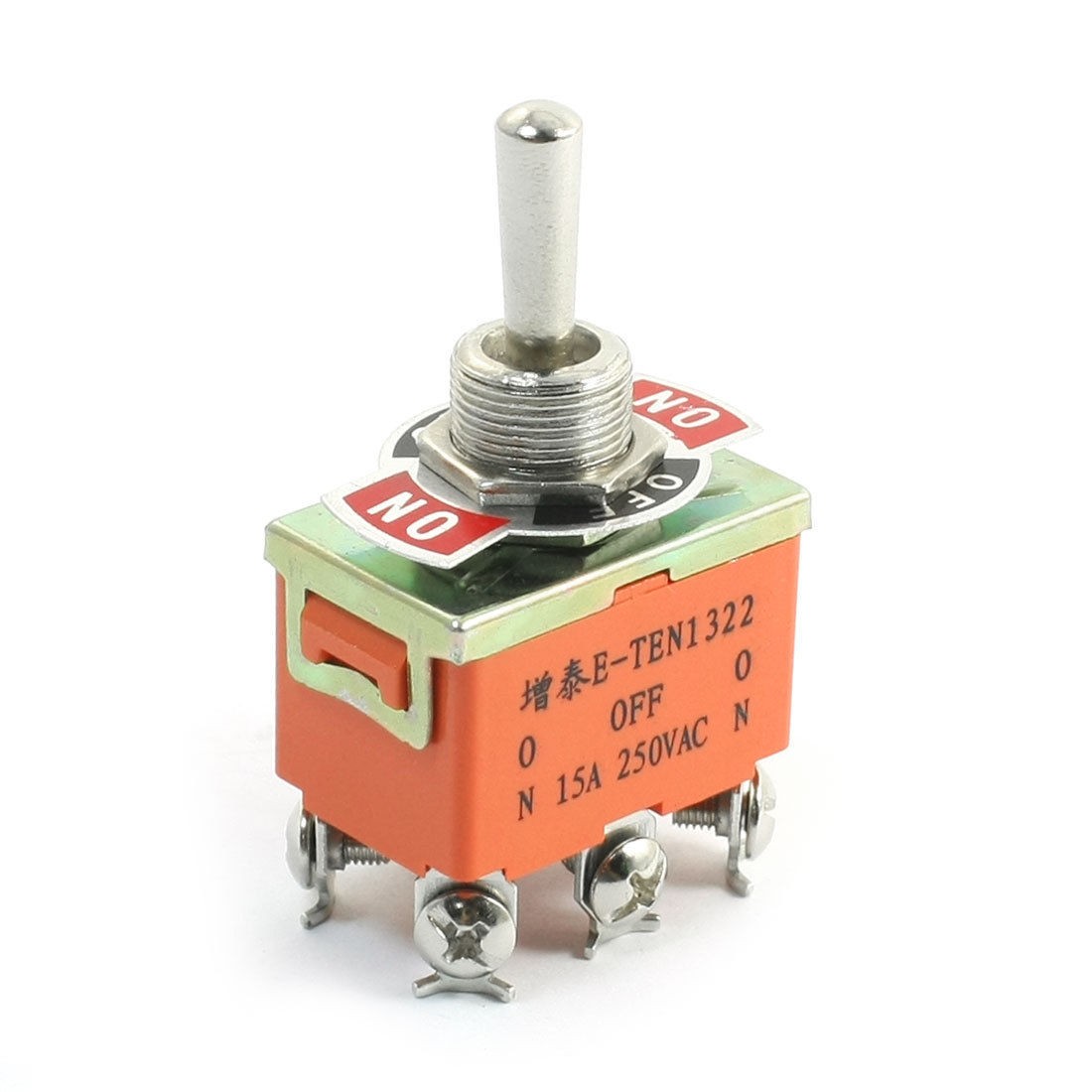 DPDT ON-OFF-ON 3 Position 6-Terminals Toggle Switch AC 250V 15A