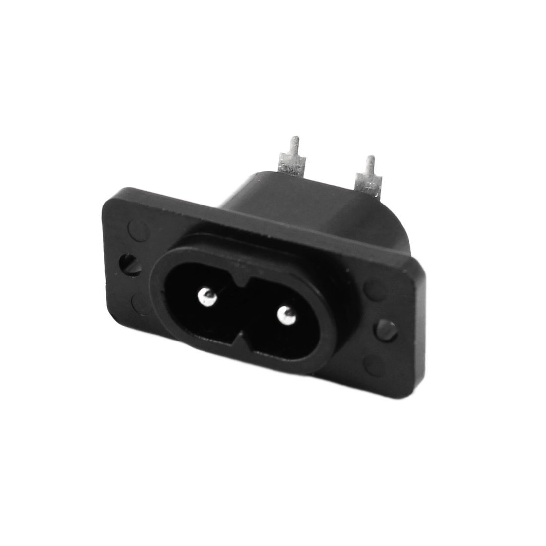 AC 250V 10A Black Plastic IEC320 Inlet C8 Power Adapter