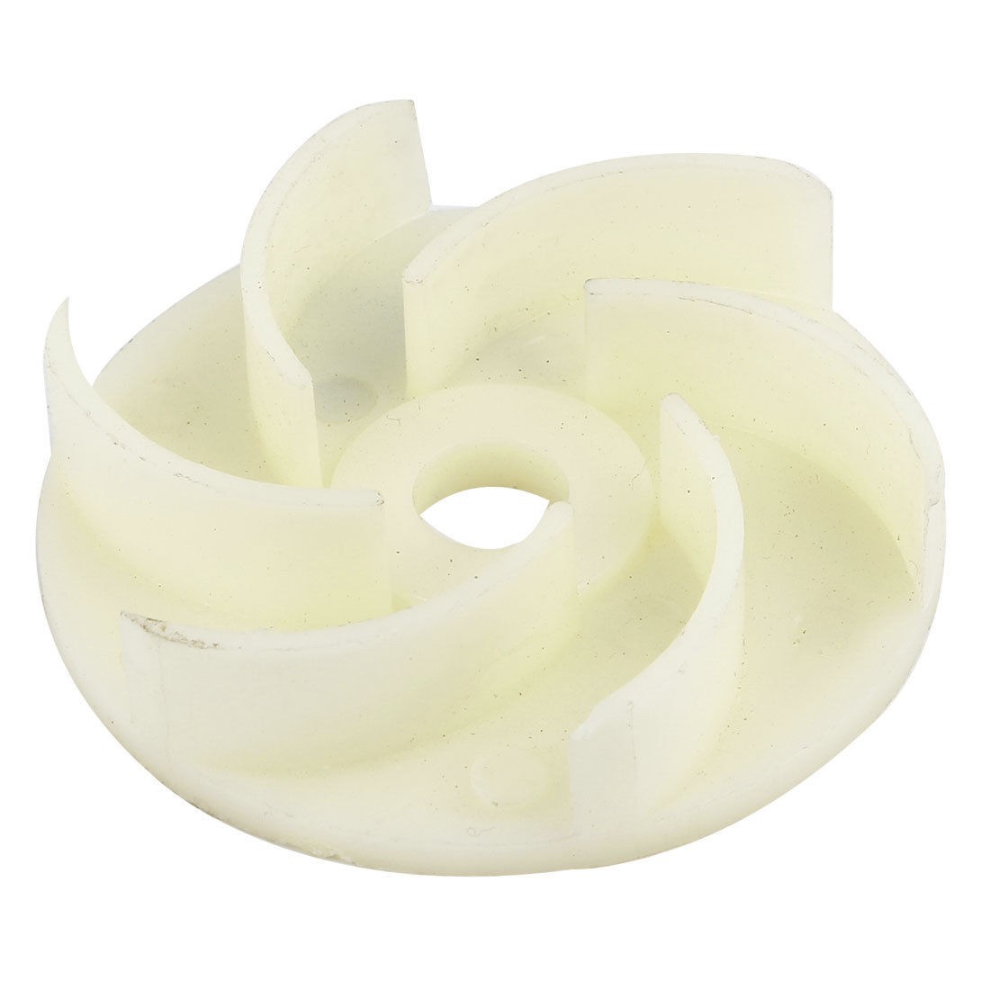 Machine Part Beige Plastic 10mm Inner Dia 6-Impeller Motor Fan Blade